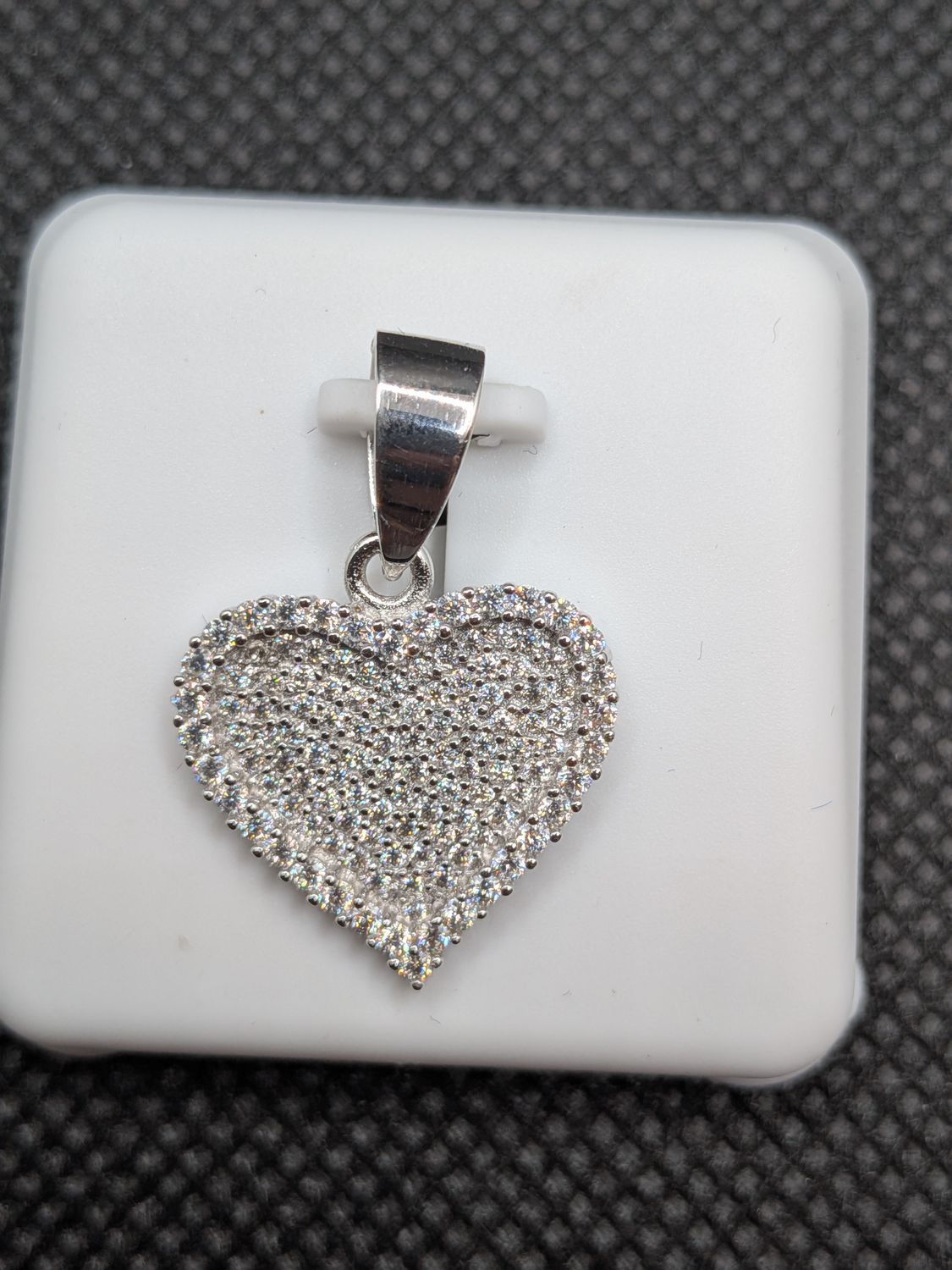 Moissanite Heart Pendant