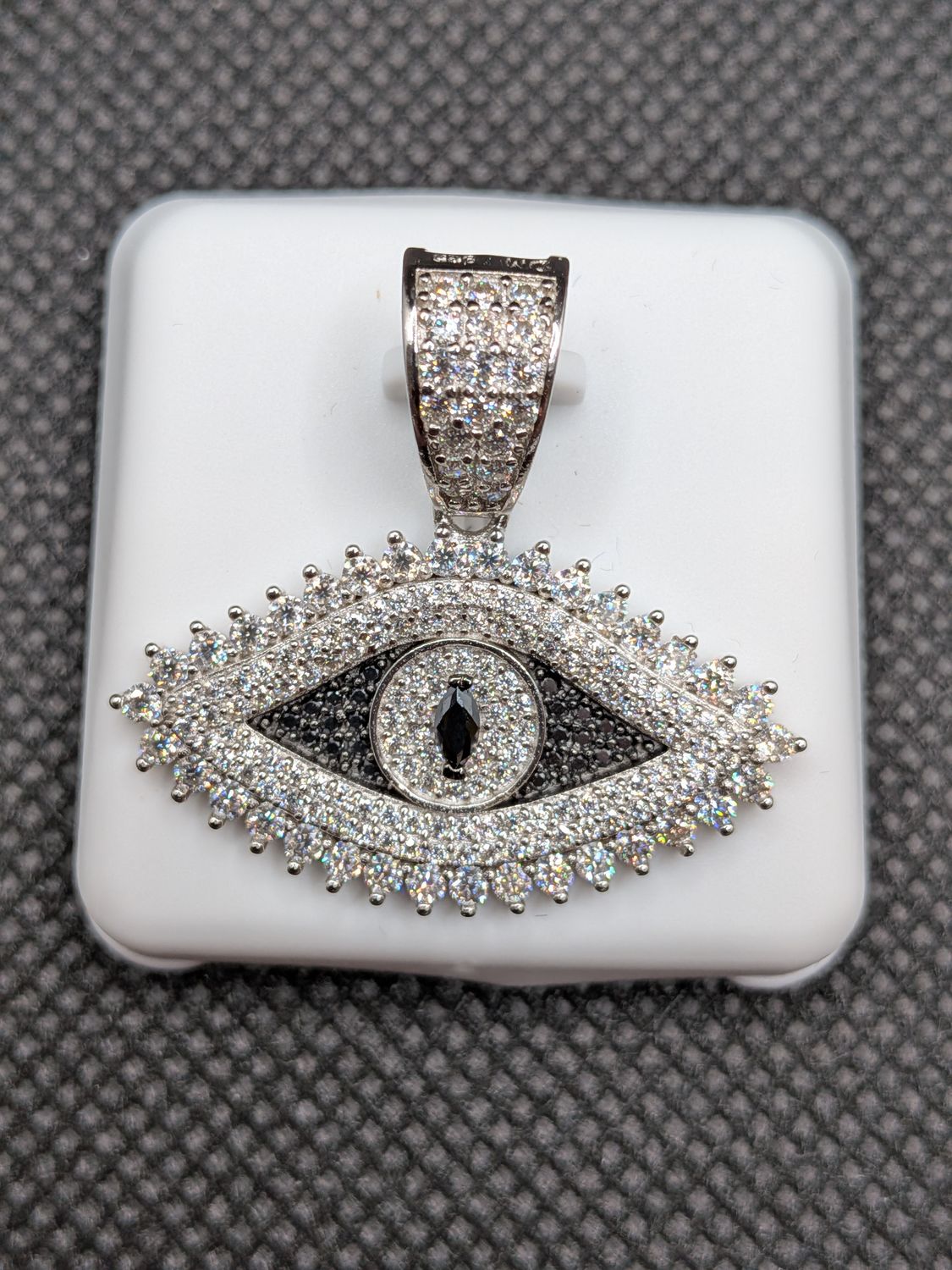Moissanite All Seeing Eye Pendant