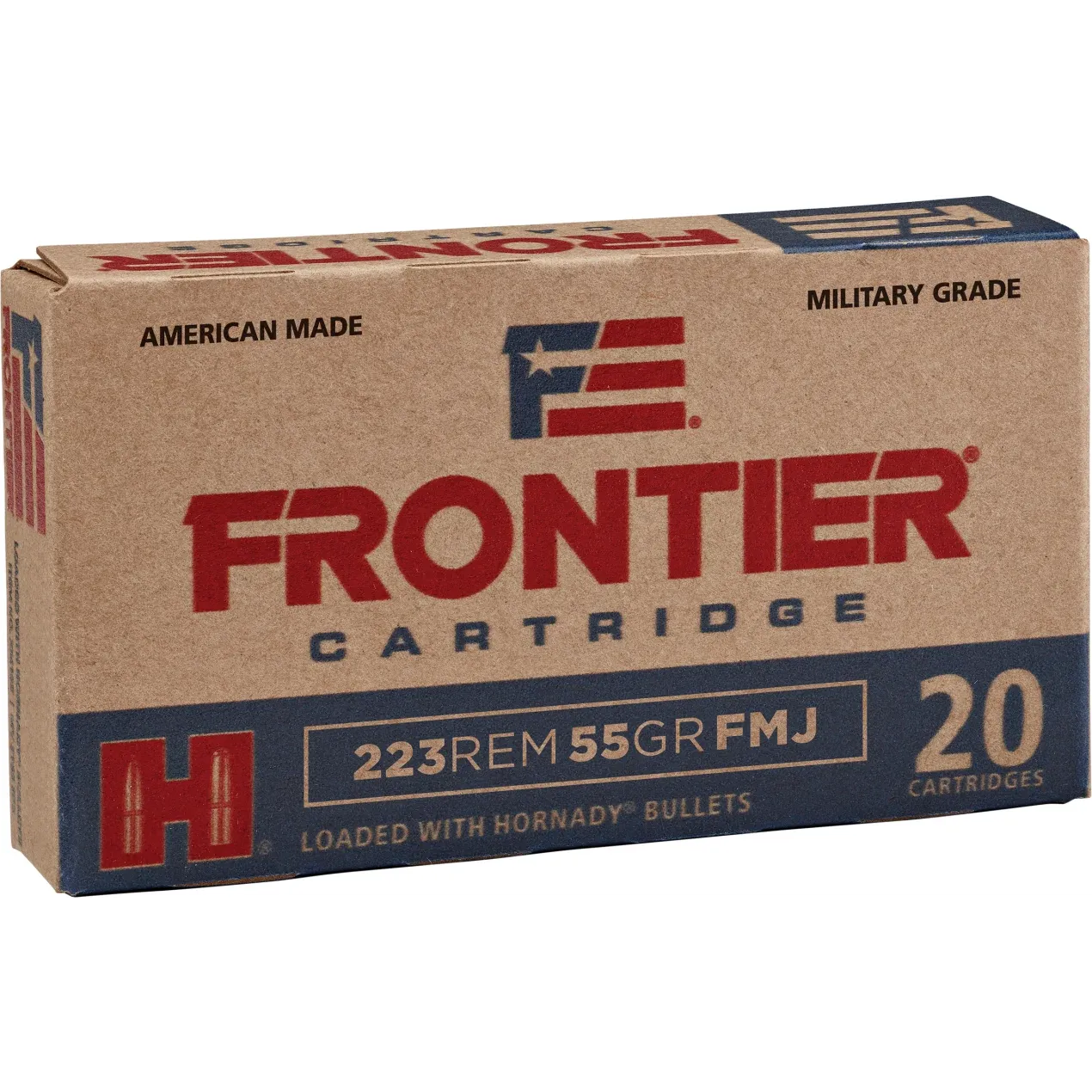HORNADY FRONTIER 223 REM 55GR FMJ