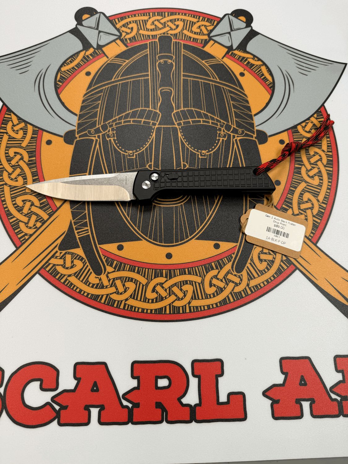 Hellcat Gen 2 Auto Black Folder Drop Point