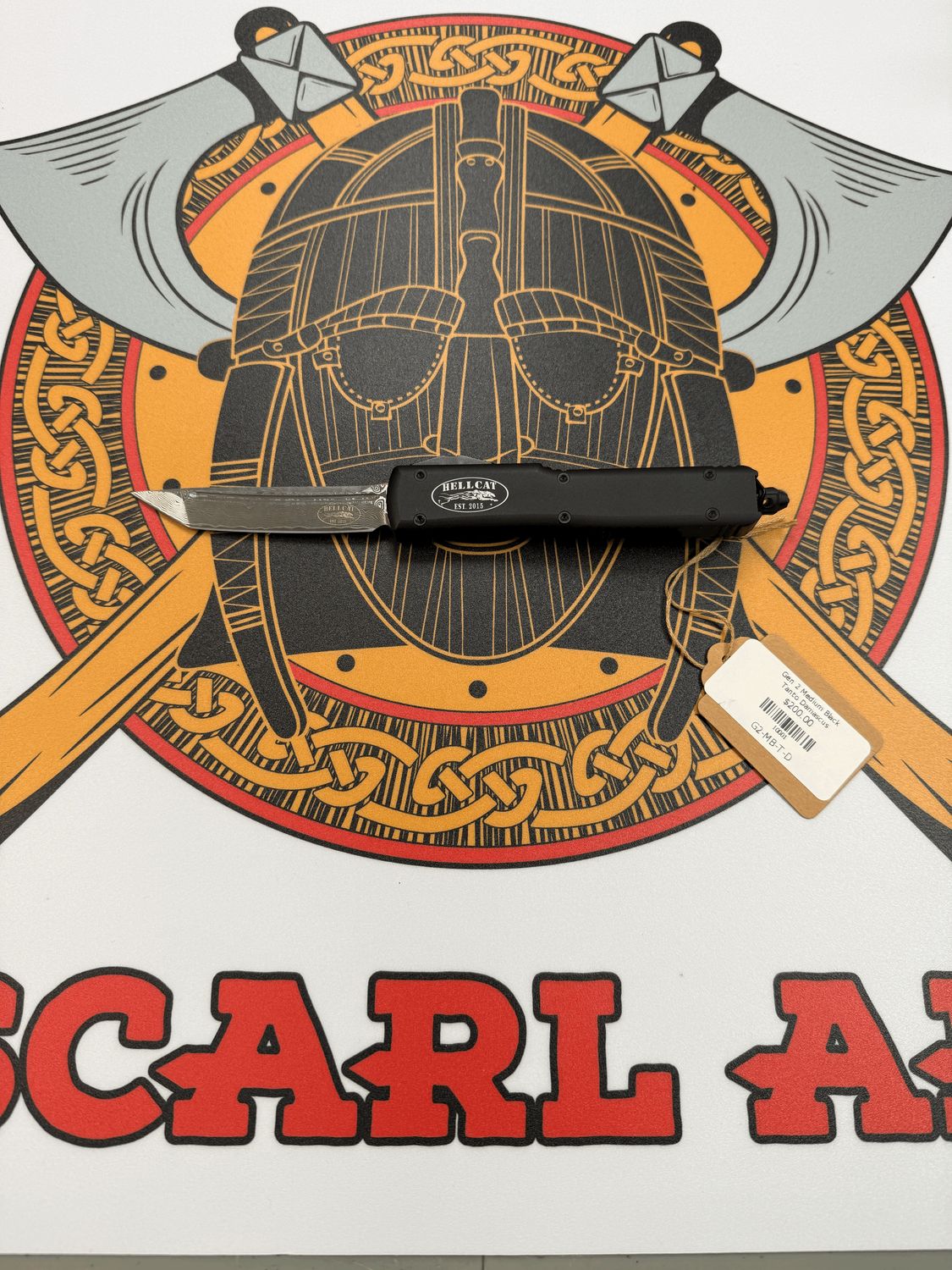 Hellcat Gen 2 Medium Black Tanto Damascus