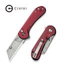 CIVIVI Elementum Utility Flipper&amp;Thumb Stud &amp; Button Lock Knife Aluminum Handle(2.26" S/S Blade Holder &amp; 6Cr13 Blade) C23039B-5