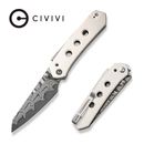 CIVIVI Vision FG Thumb Stud &amp; Superlock Knife G10 Handle (3.54" Damascus Blade) C22036-DS1
