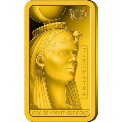 2025 Solomon Islands Ancient Egypt Cleopatra 1/100 oz Gold Bar
