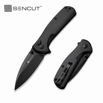 SENCUT ArcBlast Flipper &amp; Button Lock &amp; Thumb Stud Knife Aluminum Handle (2.98" 9Cr18MoV Blade)(S22043B-1)