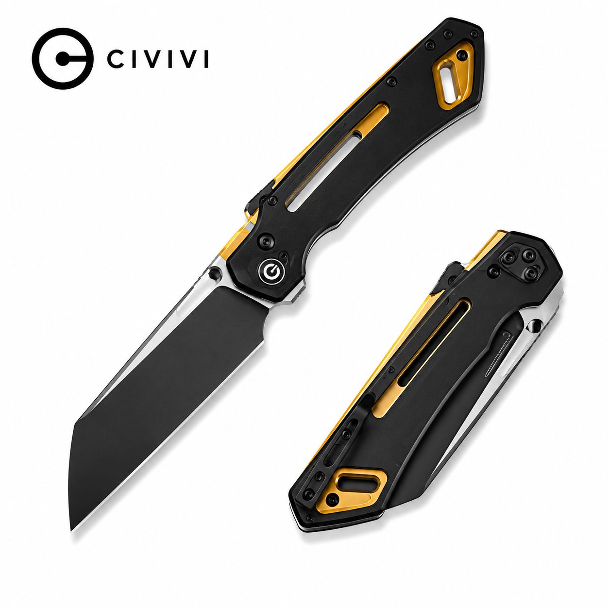 CIVIVI Buster FG Thumb Stud &amp; Superlock Knife G10 Handle (4.2" Nitro-V Blade)(C24052-1)