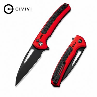 CIVIVI Sentinel Strike Flipper &amp; Thumb Stud &amp; Thumb Hole&amp;Button Lock Knife Aluminum &amp; FRN Handle (3.7" K110 Blade)(C22025B-1)