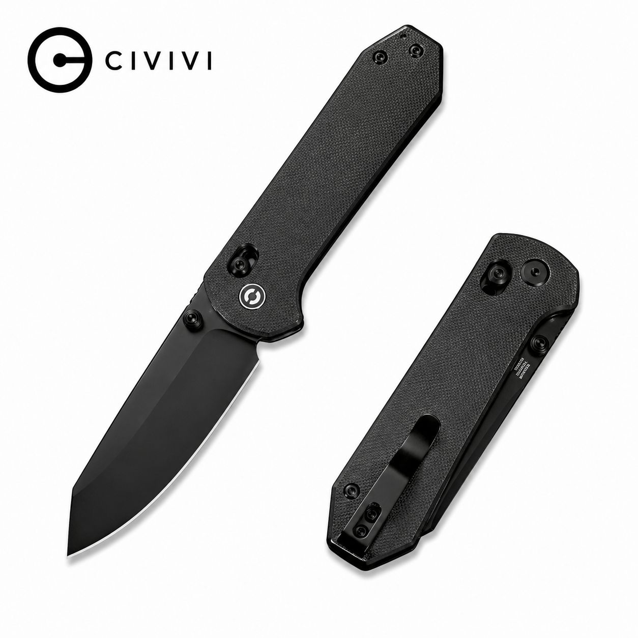 CIVIVI Yonder Thumb Stud &amp; Crossbar Lock Knife Micarta Handle (2.88" 14C28N Blade)(C23073B-1)