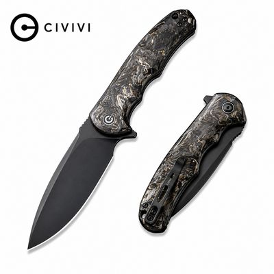 CIVIVI Praxis Flipper Knife Carbon Fiber &amp; Resin Handle (3.75" 9Cr18MoV Blade)(C803J)