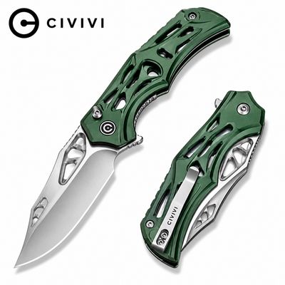 CIVIVI Biophase Flipper &amp; Button Lock Knife Aluminum Handle (3.48" Nitro-V Blade)(C23083-1)