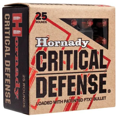 HORNADY CRITICAL DEFENSE 380 AUTO 90 GRAIN FTX