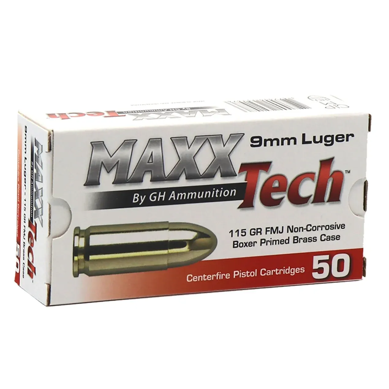 MAXXTECH 9MM LUGER 115 GRAIN FMJ