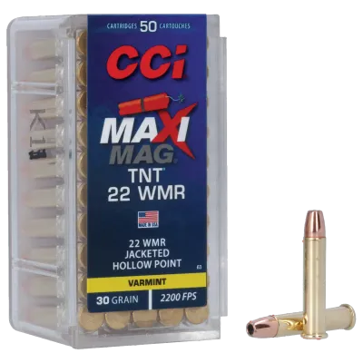 CCI VARMINT MAXI-MAG TNT 22 WMR 30GR JHP
