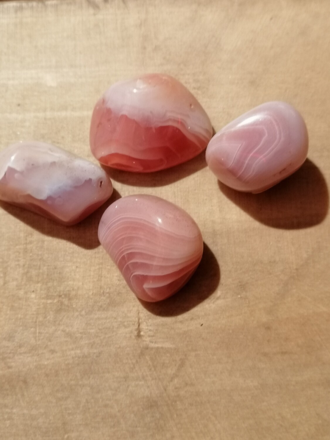 Agate rose du Botswana roulée Agate rose du Botswana roulée