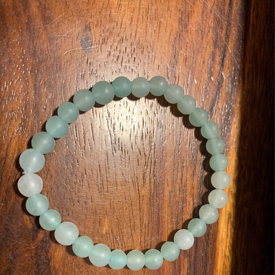 Bracelet en Aventurine verte mate 6 mm Bracelet en Aventurine verte mate 6 mm