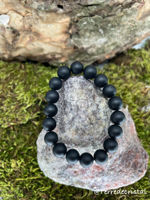 Bracelet en Onyx mat 10 mm