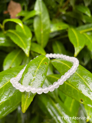 Bracelet en Quartz neige 4 mm