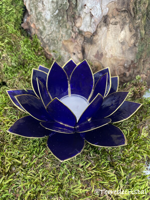 Bougeoir lotus indigo