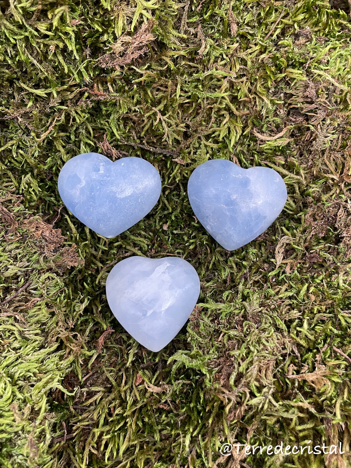 Coeur en Calcite bleue