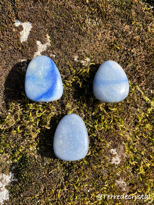 Quartz bleu percé 