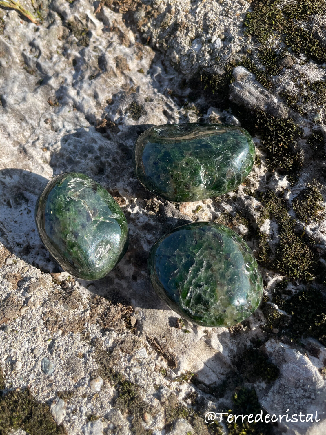 Chromodiopside roulée