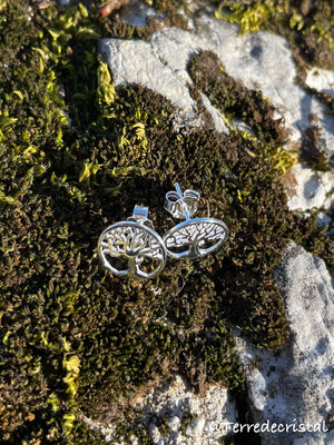 Clous d'oreilles arbre de vie en argent 925
