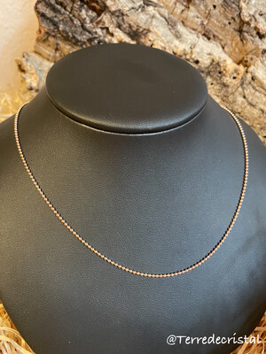 Chaine bille en argent 925 rosé