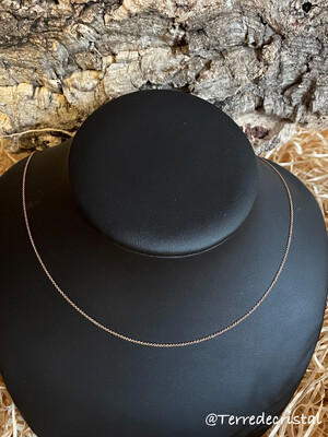 Chaine fine 45 cm en argent 925 rosé