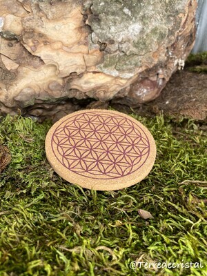Set de sous-verres Fleur de vie en liège