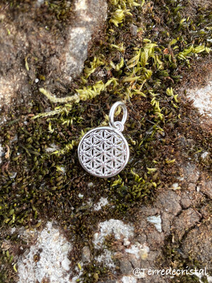 Pendentif/breloque fleur de vie en argent 925