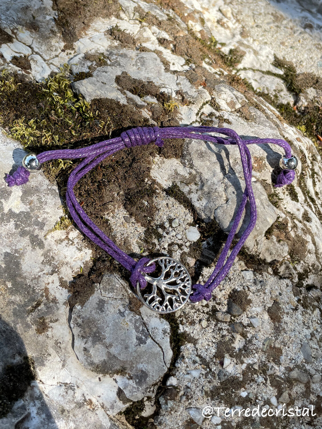 Bracelet arbre de vie violet