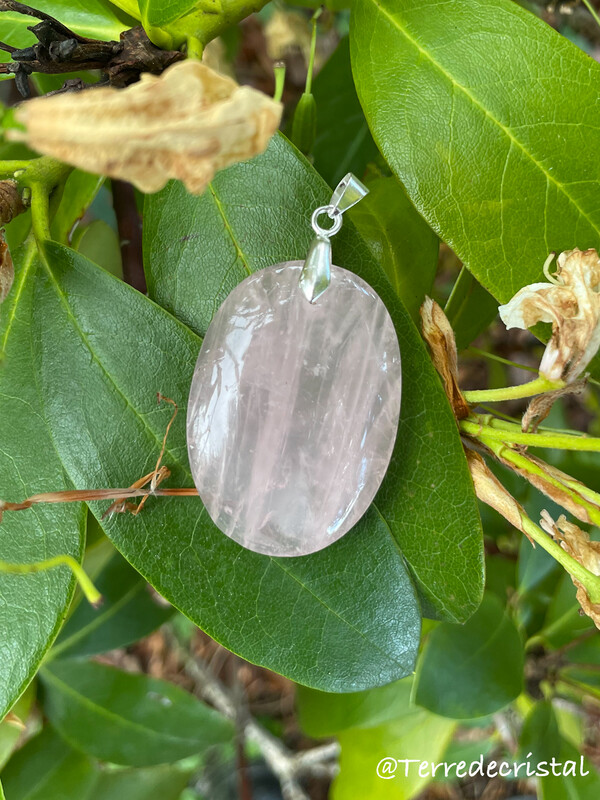 Pendentif en Quartz rose