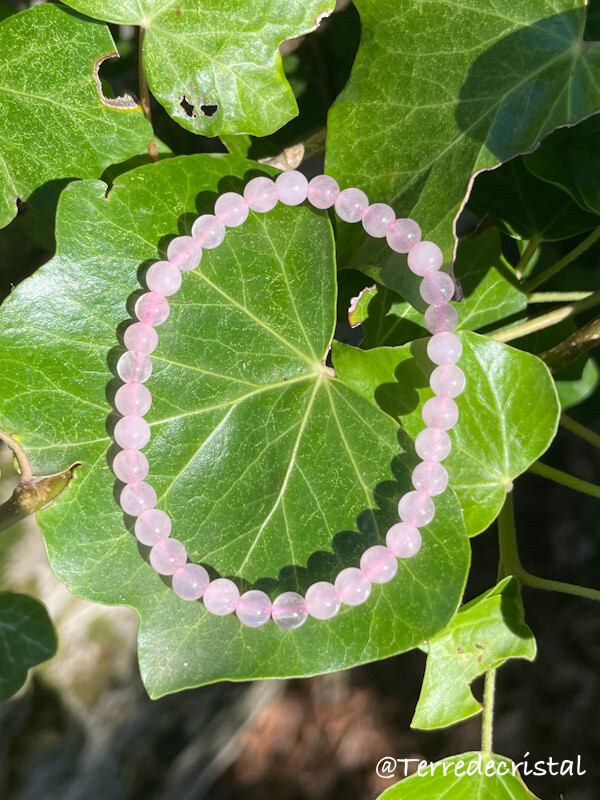 Bracelet en Quartz rose enfant 4 mm