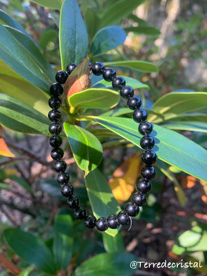 Bracelet en Tourmaline noire 6 mm