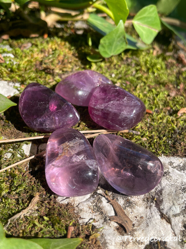Fluorite violette roulée