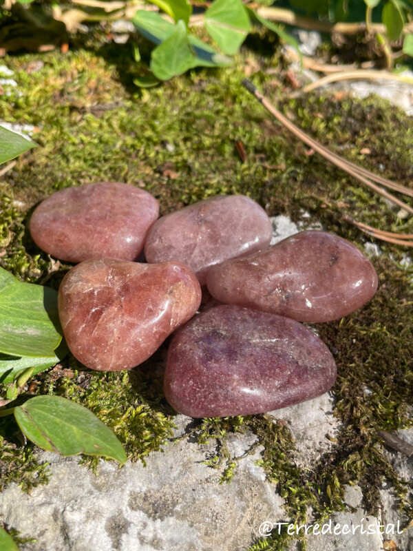 Aventurine rouge roulée (Muscovite)