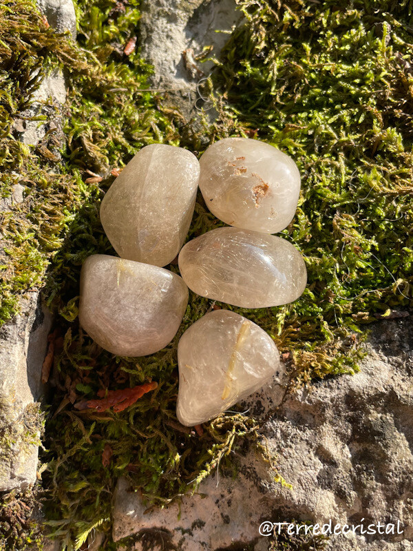 Quartz rutilé roulé
