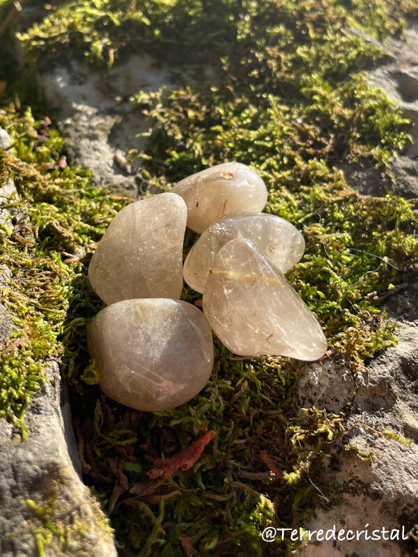 Quartz rutilé roulé