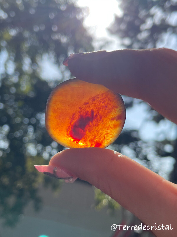 Ambre bleue roulée d'Indonésie