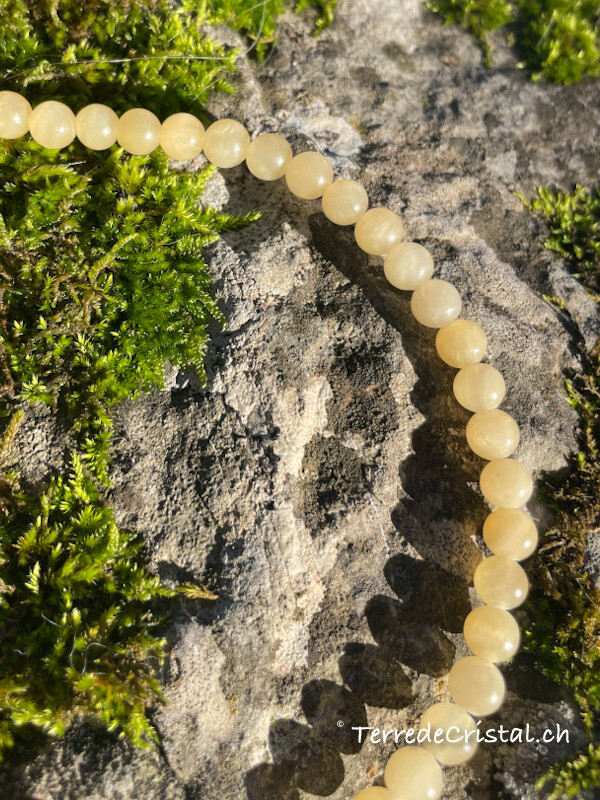 Rang de Calcite jaune 6 mm