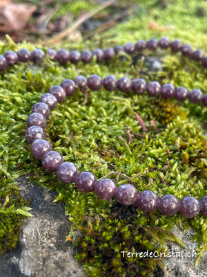 Rang de Lépidolite foncée 6 mm