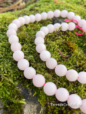 Rang de Quartz rose mat 8 mm
