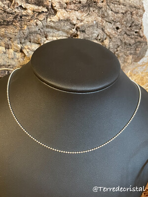 Chaine bille 42 cm en argent 925
