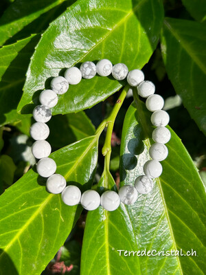 Bracelet en Howlite 8mm