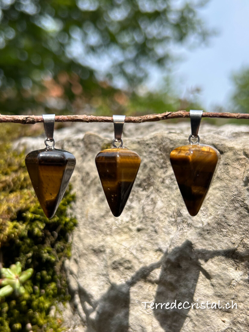 Pendentif/pendule en Oeil de tigre