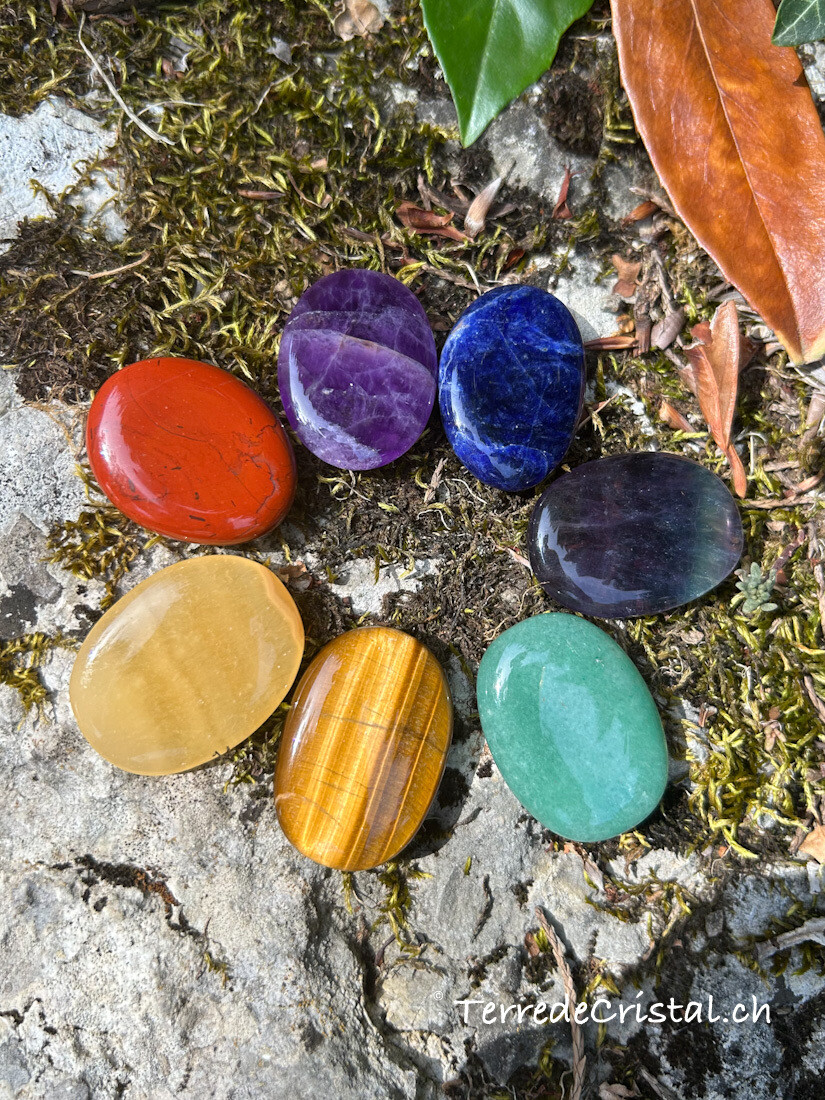 Set de pierres des 7 chakras