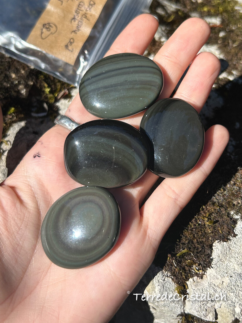 Obsidienne oeil céleste plate