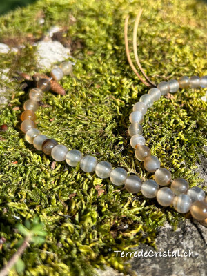 Rang de Cornaline claire 6 mm