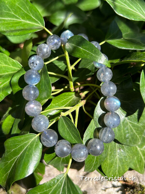 Bracelet en Labradorite 9 mm