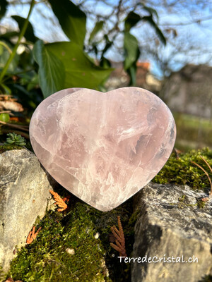Coeur en Quartz rose